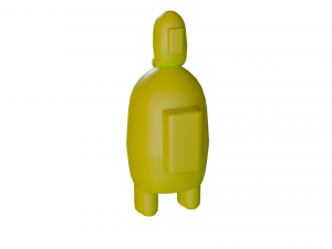 amongus crew yellow 3D Model