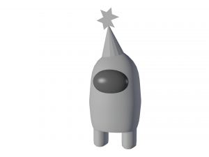 amongus crew black 3D Модель