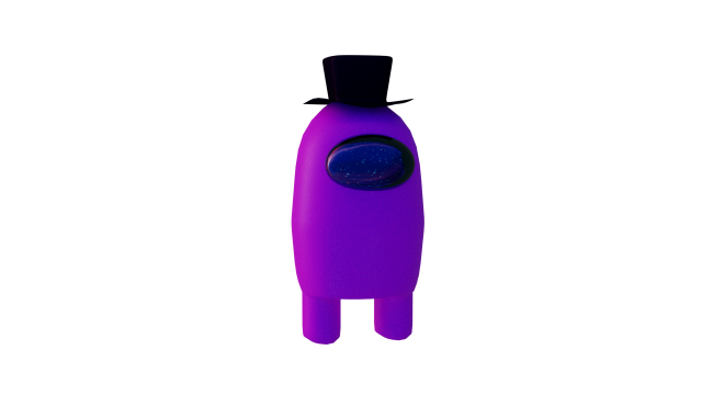 amongus crew blue 3D 模型 .c4d .max .obj .3ds .fbx .stl .blend 