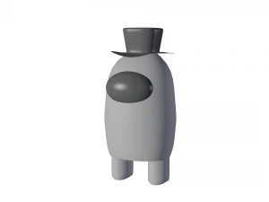 amongus crew blue 3D Model