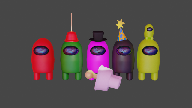 crewamongus - cafeteria 3Dモデル .c4d .max .obj .3ds .fbx .stl .blend 