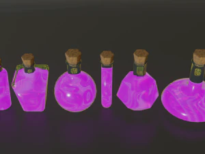 low-poly potion pack 3D Model