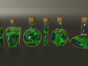 low-poly potion pack 3D Model