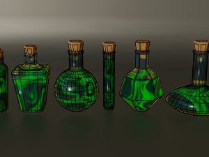 low-poly potion pack Modello 3D