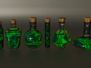 low-poly potion pack 3D Model