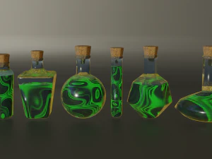 low-poly potion pack 3D Model