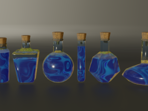 low-poly potion pack Modello 3D
