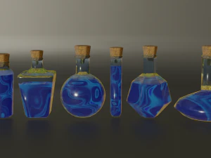 low-poly potion pack 3D Model