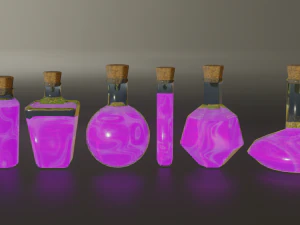 low-poly potion pack 3D Model