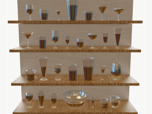 3d set of glasses 3D Модель