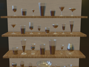 3d set of glasses 3D 모델