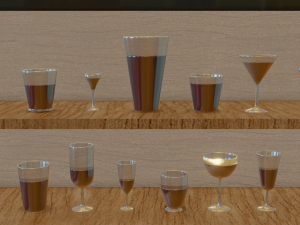 3d set of glasses 3D 모델