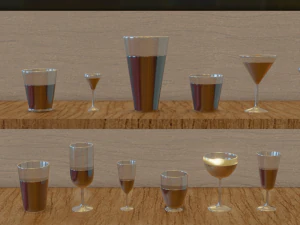 3d set of glasses 3D Model