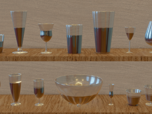 3d set of glasses 3D 모델