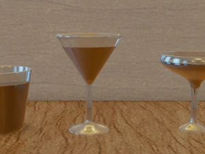 3d set of glasses 3D Model