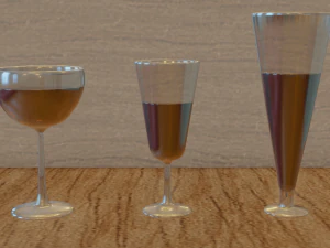 3d set of glasses 3D Model