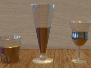 3d set of glasses 3D Model