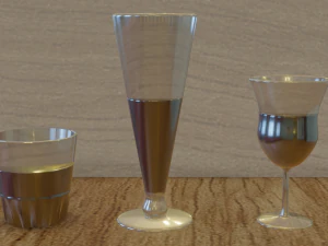 3d set of glasses 3D Model