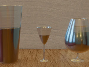 3d set of glasses 3D Model