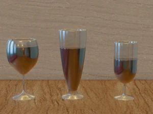 3d set of glasses 3D Model