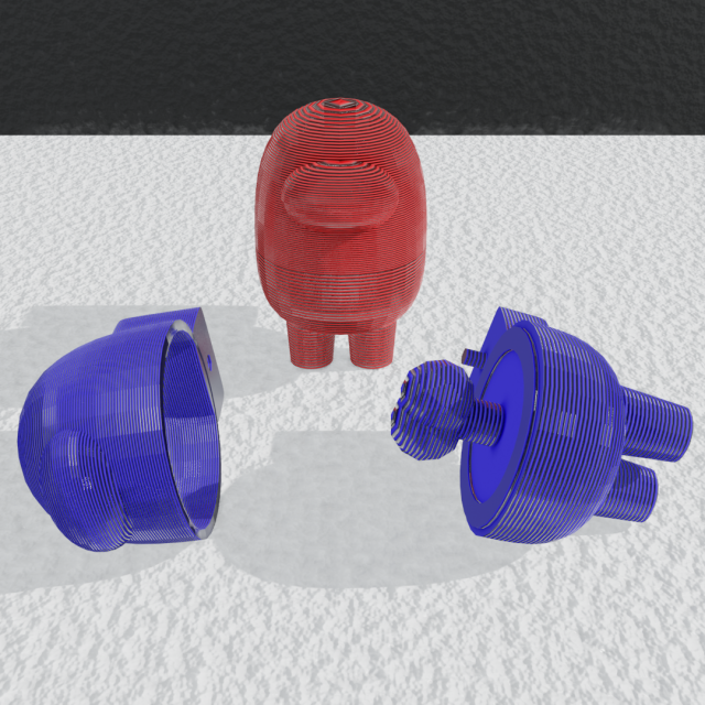 among us print toy 3D 打印模型 .c4d .max .obj .3ds .fbx .stl .blend 