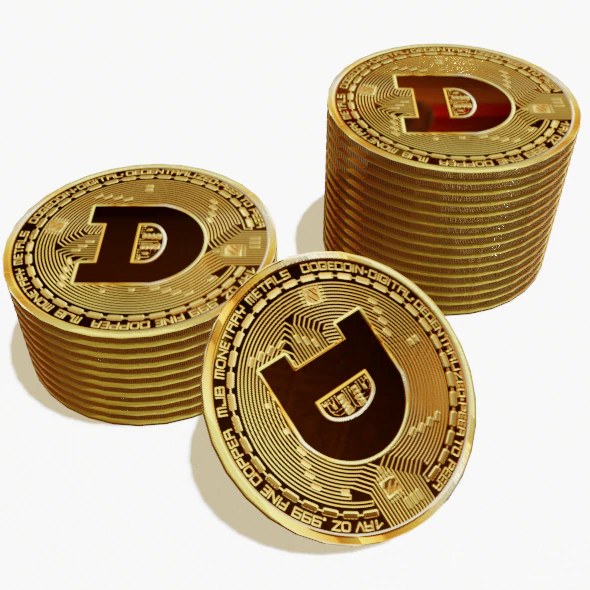 dogecoin 3D Model .c4d .max .obj .3ds .fbx .stl .blend 