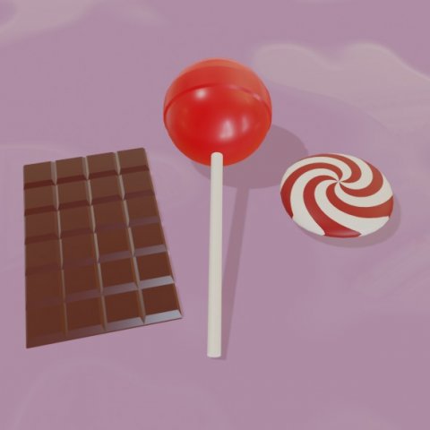 candy collection 3D Model .c4d .max .obj .3ds .fbx .stl .blend 