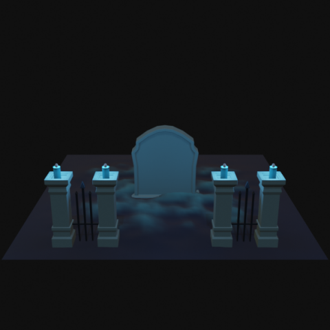 cemetery 3D Модель .c4d .max .obj .3ds .fbx .stl .blend 