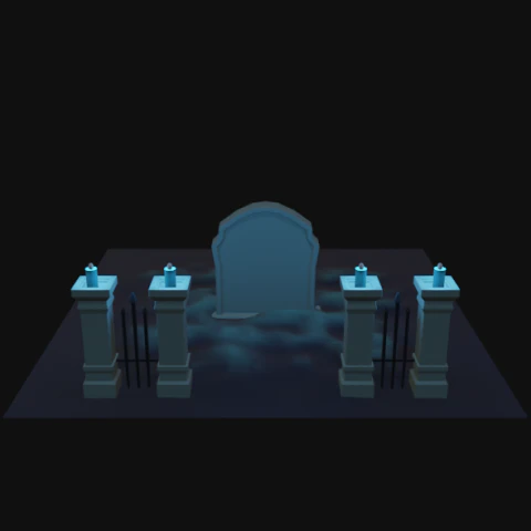 cemit&eacute;rio Modelo 3D .c4d .max .obj .3ds .fbx .stl .blend 