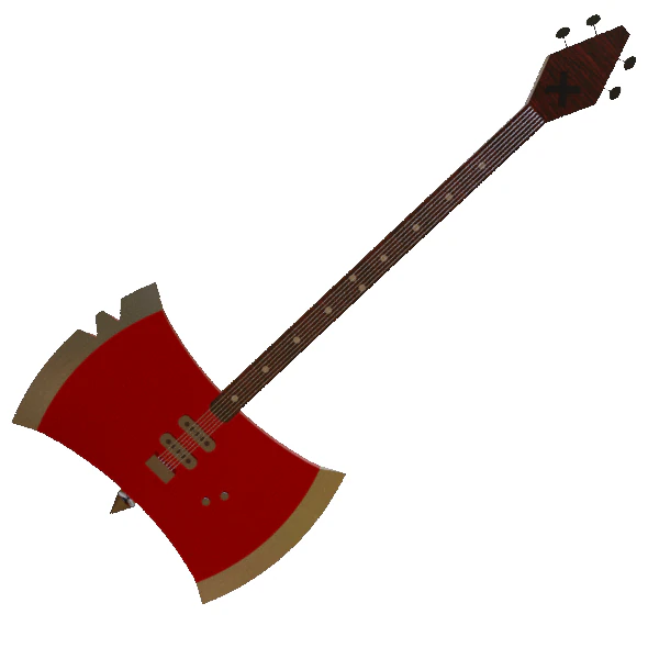 marceline bass axe with guitar 3D Model .c4d .max .obj .3ds .fbx .stl .blend 