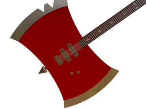 marceline bass axe with guitar 3D Model