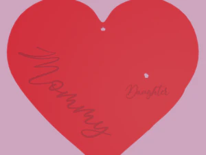 mothers day necklace - mother and daughter 3D Print Model