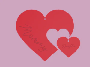 mothers day necklace - mother and daughter 3D Print Model
