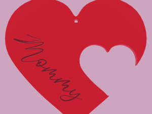 mothers day necklace - mother and daughter 3D Принт Модель