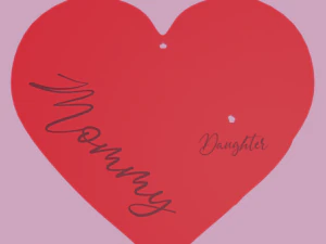 mothers day necklace - mother and daughter 3D Print Model