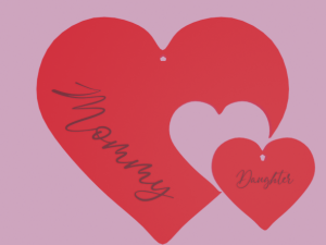 mothers day necklace - mother and daughter 3D Принт Модель