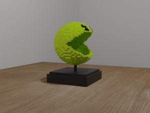 pac-man pixels figurine 3D Print Model