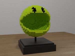 pac-man pixels figurine Modello di stampa 3D