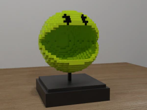 pac-man pixels figurine 3D Print Model