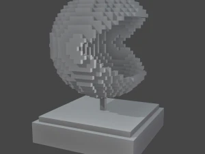 pac-man pixels figurine 3D Print Model