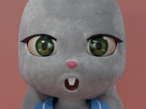 furry rabbit 3D Model