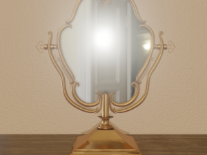 baroque oval mirror 3D मॉडल