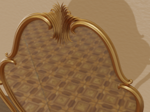 baroque oval mirror 3D मॉडल