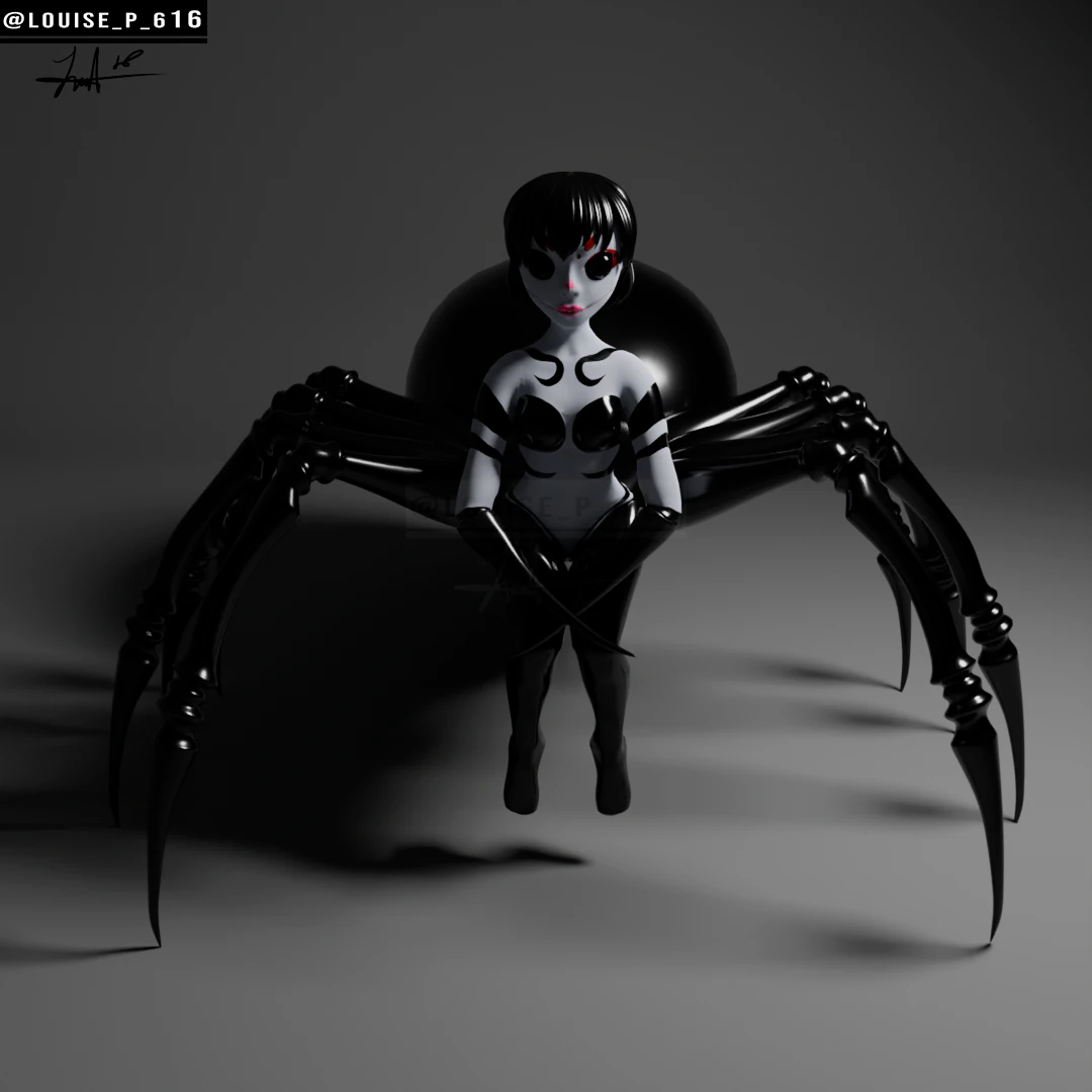 spider girl 3D Model .c4d .max .obj .3ds .fbx .stl .blend 