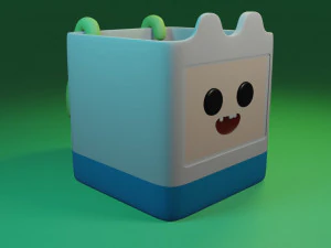 फिन प्लांट पॉट 3D प्रिंट मॉडल