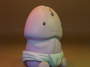 OCHINCHIN CUTE FIGURE BABY - PENIS CUTE FIGURE 3D Print Model