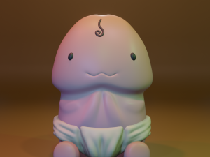 OCHINCHIN CUTE FIGURE BABY - PENIS CUTE FIGURE 3D Print Model