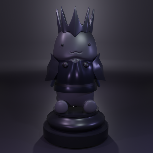 OCHINCHIN CUTE FIGURE CHESS KING BLACK- PENIS CUTE FIGURE CHESS - T10 3D 打印模型 .c4d .max .obj .3ds .fbx .stl .blend 