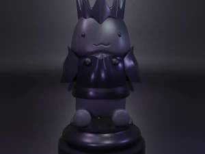 ओचिनचिन क्यूट फिगर चेस किंग ब्लैक- पेनिस क्यूट फिगर चेस - टी10 3D प्रिंट मॉडल