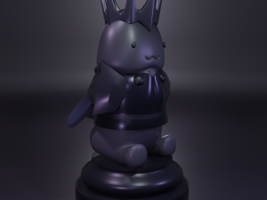 OCHINCHIN CUTE FIGURE CHESS KING BLACK- PENIS CUTE FIGURE CHESS - T10 3D 打印模型